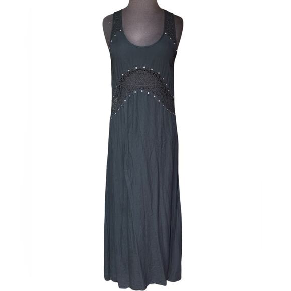 Revolve Blessed Are The Meek Whimigoth Sheer Crochet Maxi Dress XS Fairy Grunge - Picture 1 of 8